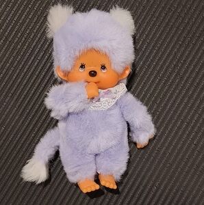 MONCHHICHI Girl Original Sekiguchi 7.5" Rare Lavender